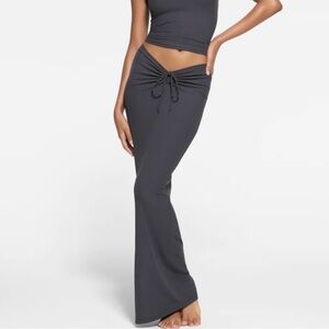 Skims soft lounge ruched long skirt
